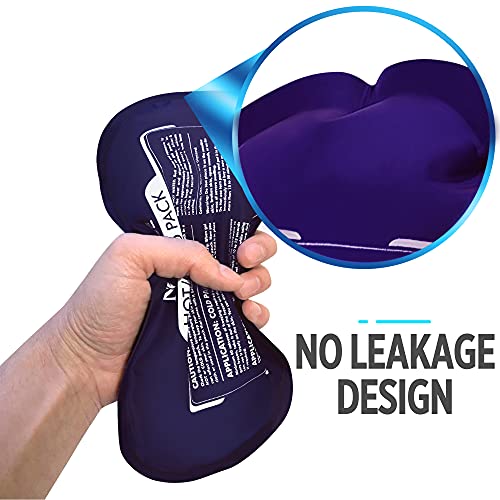 Reusable Hot and Cold Ice Packs for Injuries (3-Piece Set), Joint Pain | Gel Ice Packs - Muscle Soreness and Body Inflammation Support - Adjustable & Flexible for Knees, Back, Shoulders, Arms & Legs