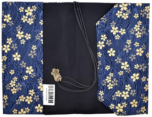 BLBMH B6 Fabric Notebook Cover 5x7.2 Women Small Book Cover - Sakura Blue - color: Sakura Blue, size: 7.2in