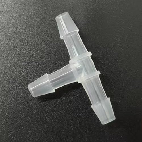 3 Way Tee Connector Equal Barbed T-Fitting 3 Way Hose Barb Adapter for Laboratory Biochemical Analytical Instruments Food Machinery Aquarium Equipment 100pc/pk (4mm 5/32'' Cir) - size: 4mm 5/32'' Cir