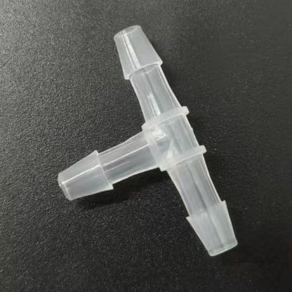 3 Way Tee Connector Equal Barbed T-Fitting 3 Way Hose Barb Adapter for Laboratory Biochemical Analytical Instruments Food Machinery Aquarium Equipment 100pc/pk (4mm 5/32'' Cir) - size: 4mm 5/32'' Cir