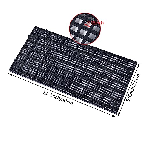 Aquarium Grid Isolate Board Divider Fish Tank Bottom Black Filter Tray Plastic Crate (4pcs Black) - size: 4pcs Black