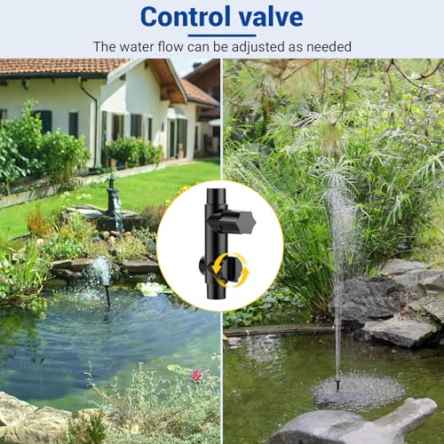 Fountain Nozzles Kits for Outdoor Fountain | Replacement 5 Spray Patterns Plastic Nozzles for Pond Fountain