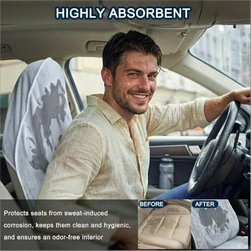 Car Seat Towel Cover, 2pcs Universal Front Seat Protector for Cars, SUVs and Trucks, Sweat Towel Car Seat Cover for Gym, Yoga, Swimming, Pets and Family Travel, Light Gray - color: Light-gray