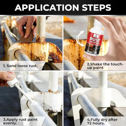 White Touch Up Paint Rust White Paints High Heat Resistant, Multi Surface Acrylic Enamel Touch Up Paint Pen Scratch Repair for Rust Metal,Walls,Cabinets,Appliances,Wood,Door,Furniture,Enamel, 30ml - color: White-01