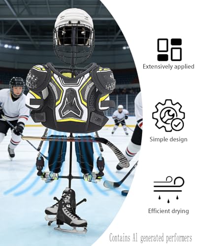 Hockey Equipment Drying Rack,Heavy Duty Metal Sports Hockey Gear Drying Rack,Ice Hockey Drying Rack for Hockey, Football, Lacrosse Gloves, Pads, Helmets