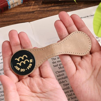 3 PCS Leather Magnetic Bookmark Clips, Zodiac PU Leather Bookmarks for Book Lovers, Full Set of Book Clip Accessories, Wind Direction Constellation - style: Air Signs Constellation
