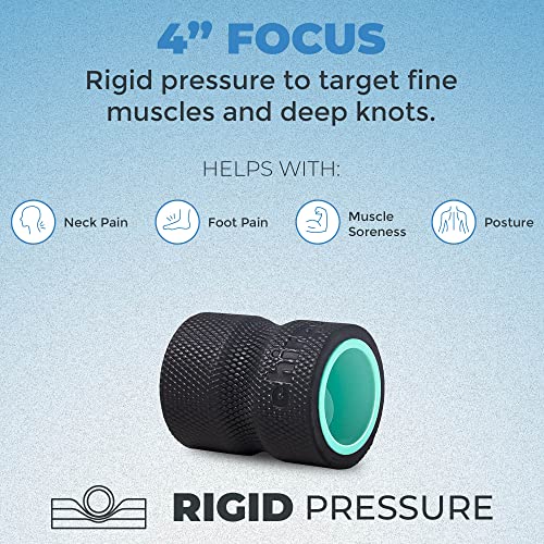 Chirp Wheel+ Foam Roller, Back & Neck Pain Relief, Mint 4-Inch | Focus Neck and Back Roller, Foam Roller for Tension Headaches, Trigger Point and Pressure Point Massage, 4 Inch - size: 4" - Focus