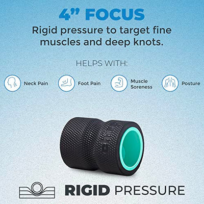 Chirp Wheel+ Foam Roller, Back & Neck Pain Relief, Mint 4-Inch | Focus Neck and Back Roller, Foam Roller for Tension Headaches, Trigger Point and Pressure Point Massage, 4 Inch - size: 4" - Focus
