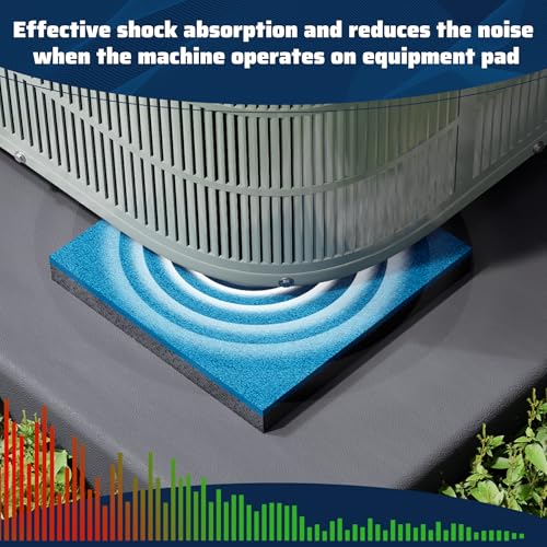 Anti Vibration Pads 8 x 8 x 3/4 inch, 4 Pack Vibration Damping Mats for Central Air Conditioner Outdoor Unit Condensing Unit Vibration Dampener on Equipment Pad, Reduces Noise, Up to 1000lbs