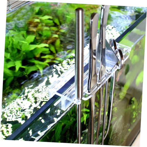 Live Aquarium Plant Tools Holder Rack Acrylic Storage Shelves Rack Shelf for Aquarium Tank Vacuum Compatible