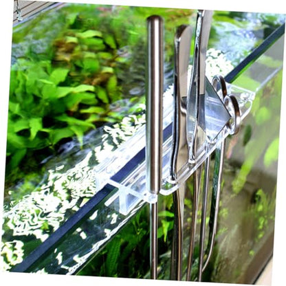 Live Aquarium Plant Tools Holder Rack Acrylic Storage Shelves Rack Shelf for Aquarium Tank Vacuum Compatible
