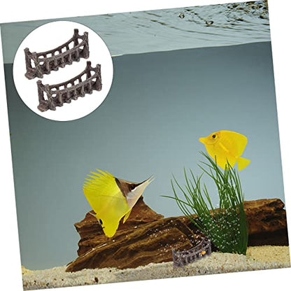 BESPORTBLE 2pcs Artificial Bridge Decor Simulated Suspension Bridge for Aquarium Castle Fish Tank