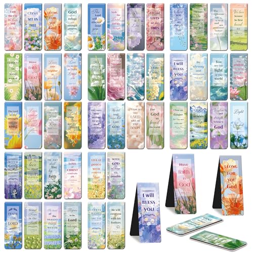 96PCS Magnetic Bible Bookmarks, Bulk Christian Bookmarks for Reading - style: Flower
