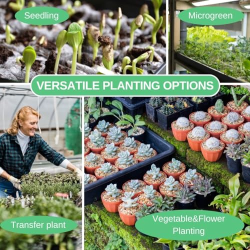 1020 Mesh Tray Soil Blocking Tray 1020 Trays Seedling Starter Trays 10 Pack Black 10x21 Inches for Microgreens Hydroponic - size: mesh tray 10 pack