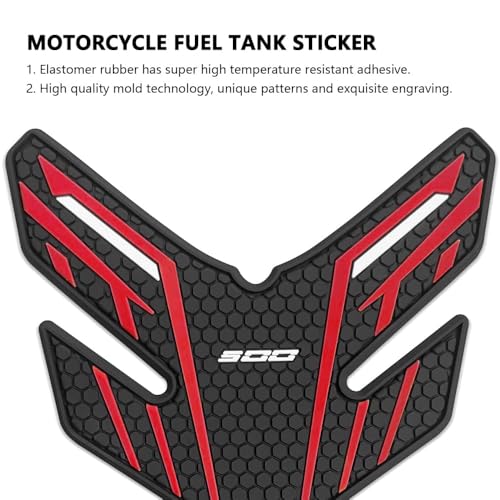 for Ninia 500 Z500 Ninja 500 SE ninja500 2024 2025 2026 New Accessories Side Fuel Tank Pads Protection Stickers Decals Fuel Tank Knee Pads Traction Pads Fuel Tank Pads Anti-slip side fuel tank sticker - color: Red