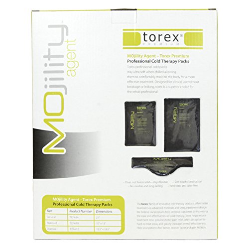 Torex Cold Pack Black Oversize 12.5 x 18.5 inches, Durable and Reusable