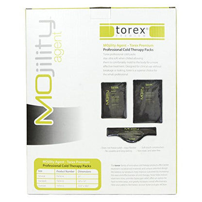 Torex Cold Pack Black Oversize 12.5 x 18.5 inches, Durable and Reusable