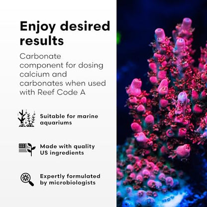 Brightwell Aquatics - Reef Code B - Balanced Calcium & Alkalinity System Water Conditioner - For All Saltwater Marine Fish & Reef Fish Tanks - Aquarium Water Treatments, 8.45 fl oz - size: 250-ml