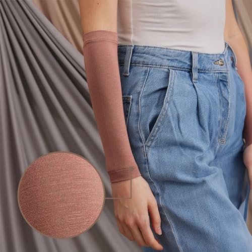Modest Arm Cover | Jersey Arm Cover | Modest Sleeve Covering for Muslim Women - color: Dusty Rose