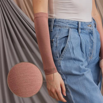 Modest Arm Cover | Jersey Arm Cover | Modest Sleeve Covering for Muslim Women - color: Dusty Rose