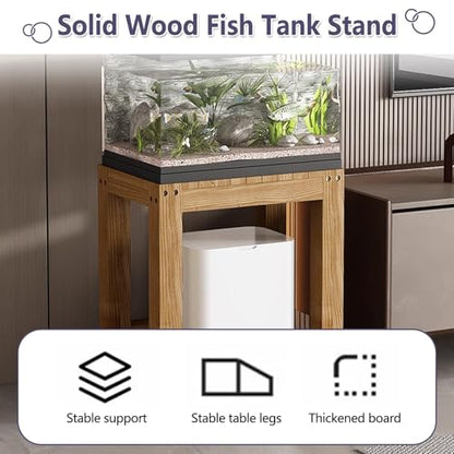 Indoor Storage Rack, With Non-slip Foot Pads, Solid Wood Fish Tank Stand, Customizable Size, Suitable For Home, Office And Hotel Use(70x40cm/27.6x15.7in) - size: 70x40cm/27.6x15.7in