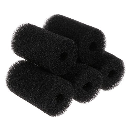 Aquarium Pre-Filter Sponge 5-Pack Black Foam Cut-to-fit Roll, Fish Tank Inlet Protector, Fish & Shrimp - size: S