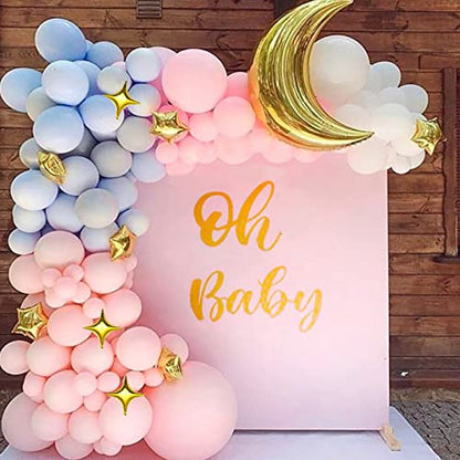 Moon and Star Balloons Gold,Star Foil Balloons Four Pointed Star Balloon - color: Gold Moon Star