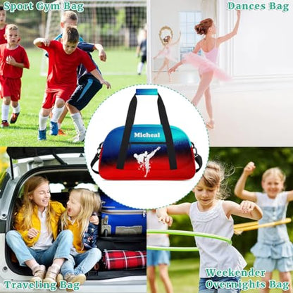 Personalized Martial Art Bag Duffel Bag for Girls, Custom Taekwondo Karate Bag Overnight Bags for Travel Weekender Practice White - color: Option 1