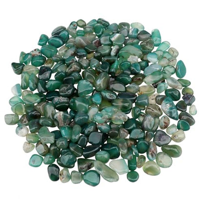 Aquarium Decor Gravel 0.96LB Natural Pebbles Fish Tank Stones Vase Filler Succulent Rocks Polished Crushed Bulk Irregular Shaped - Green - color: Green