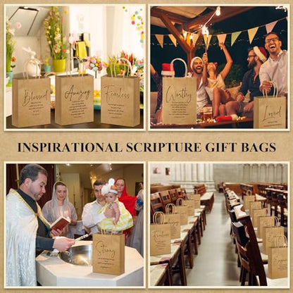 Gersoniel 108 Pcs Christian Bible Verse Gift Bags, Handled,Modern Design - style: Modern Design