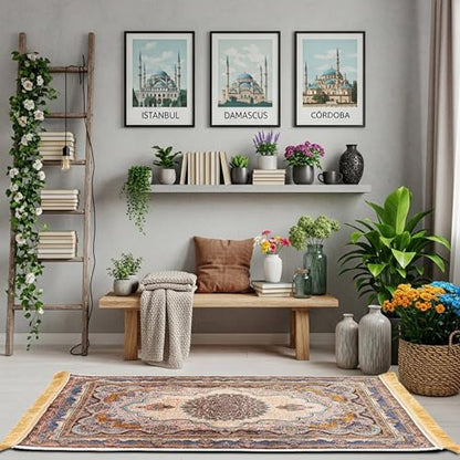 Sacred Artisans Prayer Rug with Super Soft Touch for Men and Women | Prayer Mat and Meditation Mat for Home Travel & Gift (Jasmine - Non Padded) - color: Jasmine - Non Padded