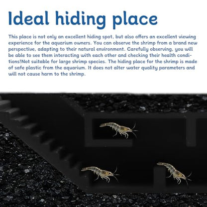 Shrimp & Fish Aquarium Decor, Viewing Shrimp Freshwater Hide Tunnel, Aquarium Underground Fish Tank Decor Decoration Hideout for Kuhli Loach, Pleco