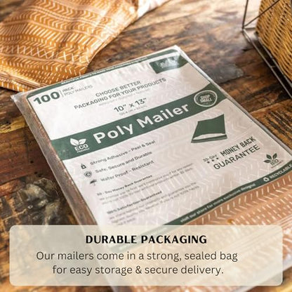 Poly Mailers 10x13 Inch 500 Pack Medium Shipping Bags Strong Thick Mailing Envelopes | Self Sealing Adhesive | Waterproof & Tear Resistant | Small Business Packaging for Clothing - Boho Brown - color: Brown, size: 10x13 (500 Pack)
