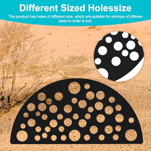 2 Pcs Shrimp Hides for Aquarium, ABS Plastic Aquarium Cave Shelters Small Fish Shrimps Tunnel House with Multiple Holes for Fish Tank Decor Accessories