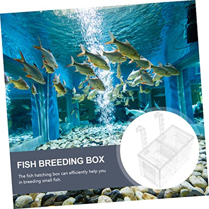Happyyami Fish Tank Breeding Isolation Box Hatchery Incubator for Betta Fish and Guppy Fry Easy Observation Prevents Secure Nursery for Newborns