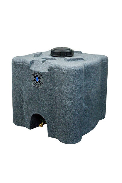 30 Gallon Stackable Emergency Water Storage Tank – Heavy-Duty Water Barrel for Long-Term Drinking Water or Preparedness (Granite) - color: Granite