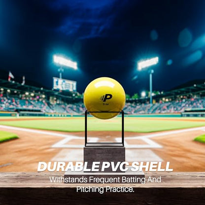 Simple Plyometric Weighted Ball | Baseball & Softball Training Ball | Arm Strength & Pitching | Durable PVC Shell with Sand Fill - size: 9oz
