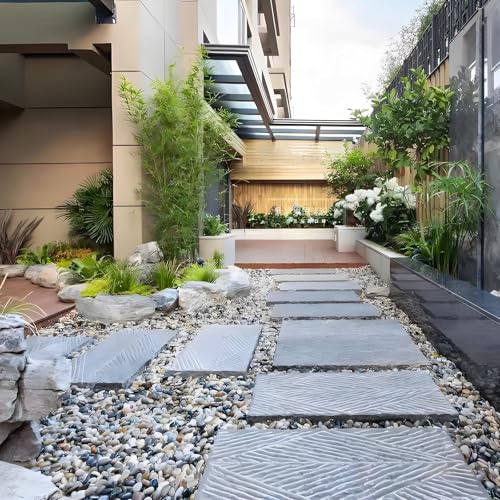 FANTIAN 40 lbs Large River Rocks for Landscaping, 2-3 Inch Garden Rocks | Natural Decorative Stones Pebbles for Potted Plants, Aquarium, Fountain, Fish Tank, Drainage and Outdoor Yard Paving - size: 2-3 Inch, style: 40 Pounds