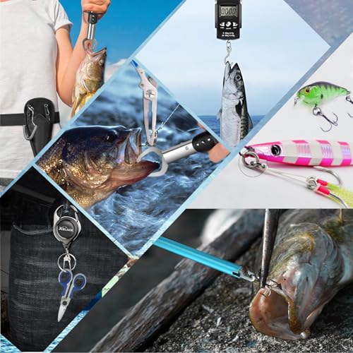 XBLACK Fishing Tool Kit Fishing Pliers Fish Gripper Fishing Scale Fish Grip Tools Set Saltwater Resistant Fishing Gear - color: 6 Piece Set - A