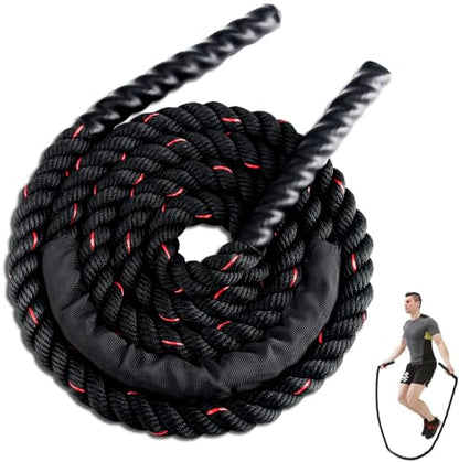 Weighted Jump Rope for Men Women, 1.5lb 2.8lb Jumping Ropes for Fitness | Adult Skipping Rope for Home Gym Exercise, Improve Strength and Building Muscle Workout Equipment - size: 1.5LB