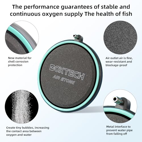 2inch Nano Aquarium Air Stone, Quiet Bubble Diffuser | Nano Ceramic, Ultra-Fine Bubbles, Complete Kit, Hydroponics & Shrimp Tank - size: 2 inch