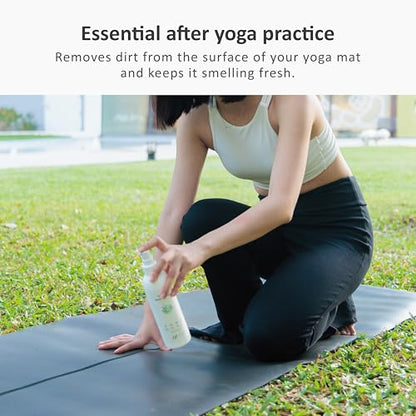Yoga Mat Wash – Yoga Mat Spray for All Mats and Pilates, Yoga Accessories, Fitness Equipment and Gym Accessories Cleaner, Non-irritating, Non-alcohol - 8.45fl oz (Chamomile) - color: Chamomile