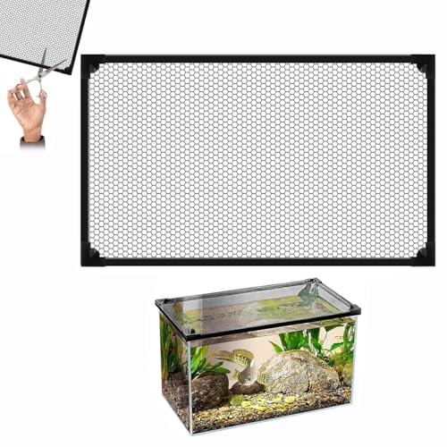 Aquarium Top Cover, Jump Prevention Fish Tank Lid, Easy Install Aquarium Hoods, Shatterproof and Cut to Any Size(100x40cm) - size: 100x40cm