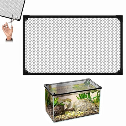 Aquarium Top Cover, Jump Prevention Fish Tank Lid, Easy Install Aquarium Hoods, Shatterproof and Cut to Any Size(25x25cm) - size: 25x25cm