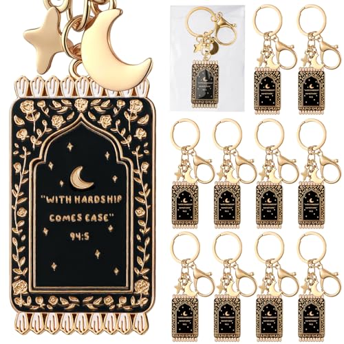 Islamic Keychain Gifts Bulk Plated Enamel Muslim Keychain Islamic Gifts for Women Men - color: Black