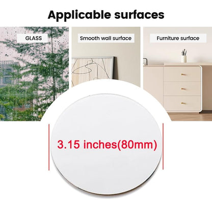 8 Pcs Adhesive Disk for Suction Cup Shower Suction Cup Adhesive Sticker Discs 80mm Circular Plastic Mounting Pads Heat Resistant Double-Sided Stickers Suction Items Coated Stick Pad Holder