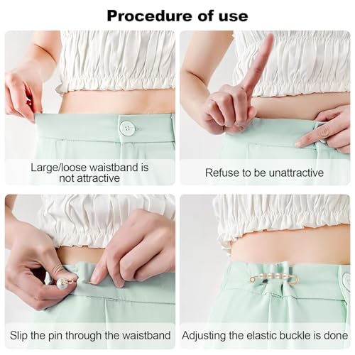 8 Pcs Pearl Brooch Pins,Safety Pins for Clothing Dress pants skirt Cardigan Collar，Faux Pearl Rhinestones Brooches for Women Girls Pants Extender Safety Pins - size: set-B
