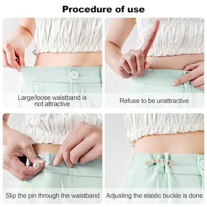 8 Pcs Pearl Brooch Pins,Safety Pins for Clothing Dress pants skirt Cardigan Collar，Faux Pearl Rhinestones Brooches for Women Girls Pants Extender Safety Pins - size: set-B