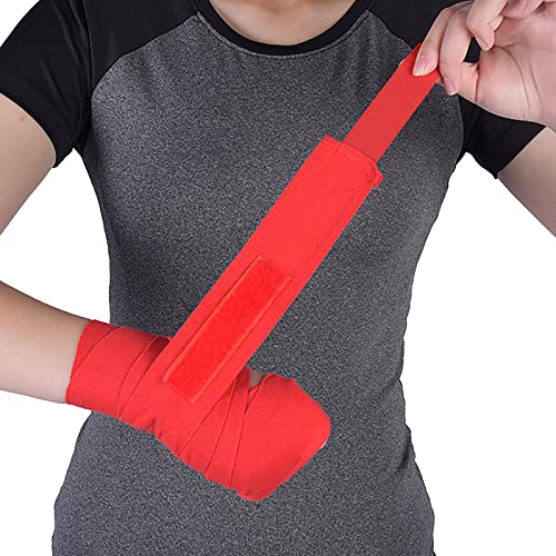 Boxing Hand Wraps Perfect Elastic Stretch Inner Boxing Gloves for Men & Women Boxing Handwraps Bandages Hand Protection Martial Arts Fighting Muay Thai Sanda for Men & Women (Pair) - color: Red