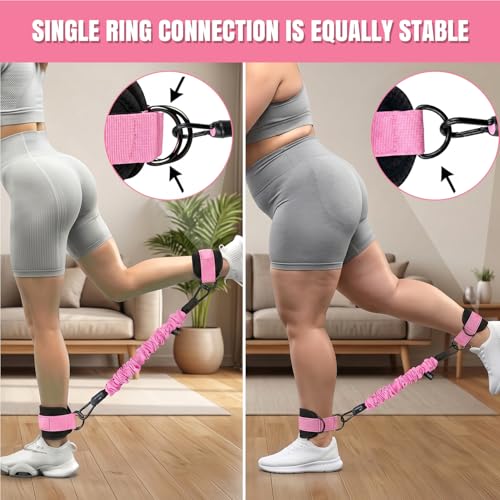 Pedal Resistance Band, 40/50/60 lbs with Handles & Ankle Straps